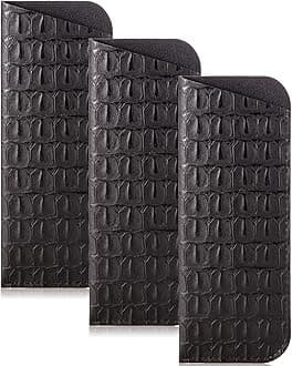 3 Pack Reading Glasses Pouch - Soft Eyeglasses Bag Portable Cloth Eyewear Case