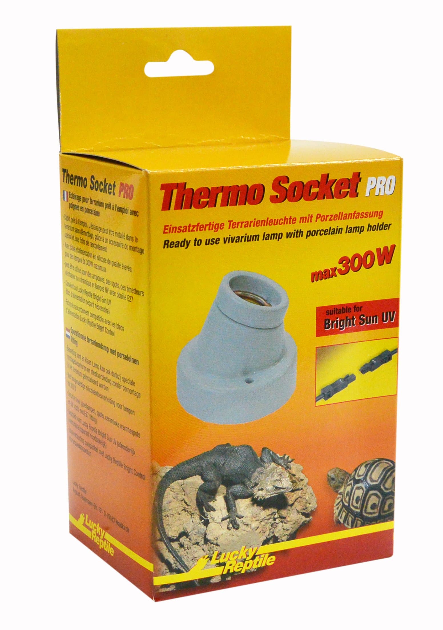 Lucky Reptile Thermo Socket PRO, ready-to-use terrarium light with porcelain socket and plug and play system.