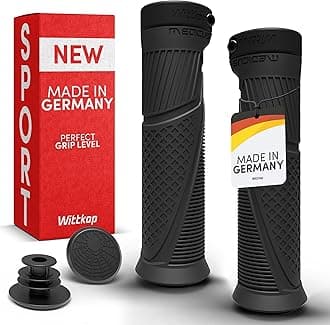 Bike Grips With Innovative 3-Zone Design Made in Germany - Ergonomic Non-Slip Comfort and EFC Zones for Optimized Grip & Comfort - Handlebar