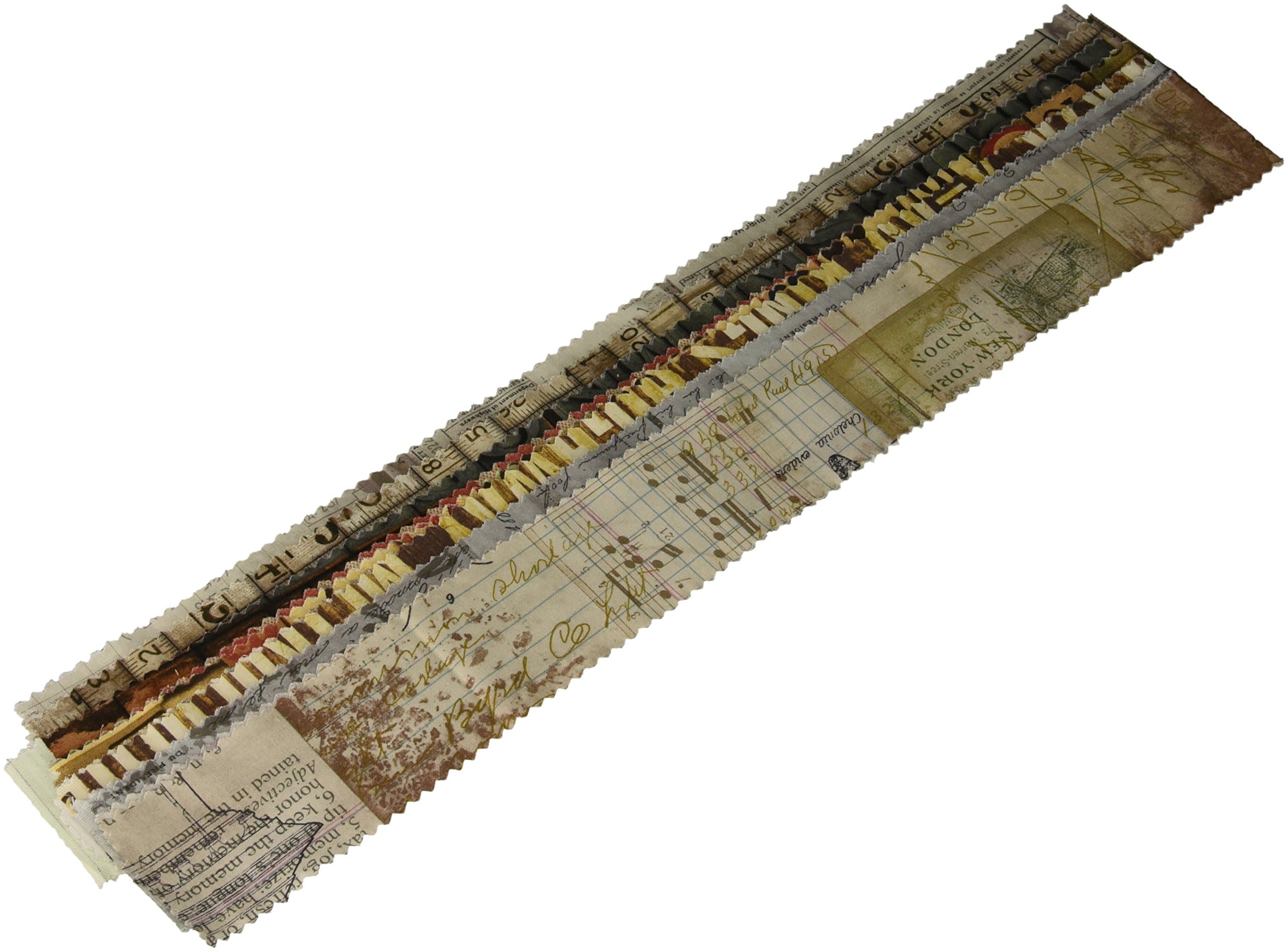 Free Spirit Fabrics Tim Holtz Design Roll Eclectic Elements, 2.5 x 44 in, Melange (Pack of 8)