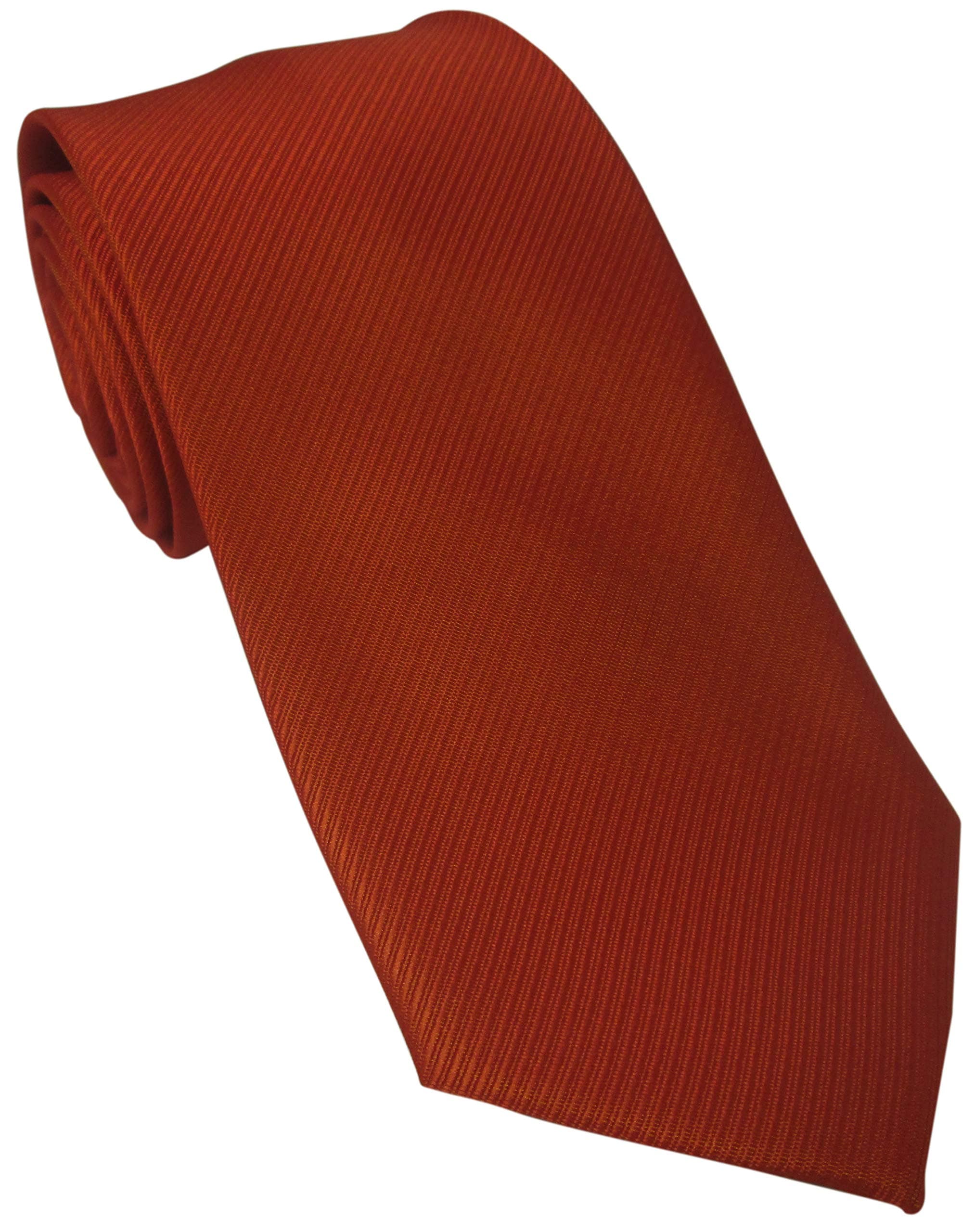 Oliver Bainbridge Plain Burnt Orange Silk Tie