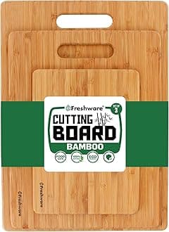 Freshware Bamboo Cutting Board, Set of 3