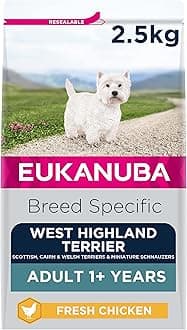 Eukanuba Complete Dry Dog Food for Adult West Highland Terrier Breed Types with Fresh Chicken 2.5 kg