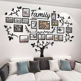 DIY Wall Decor Living Room Family Tree Wall Decor Sticker 3D Picture Frames Collage Wall Decor Living Room Wall Decor