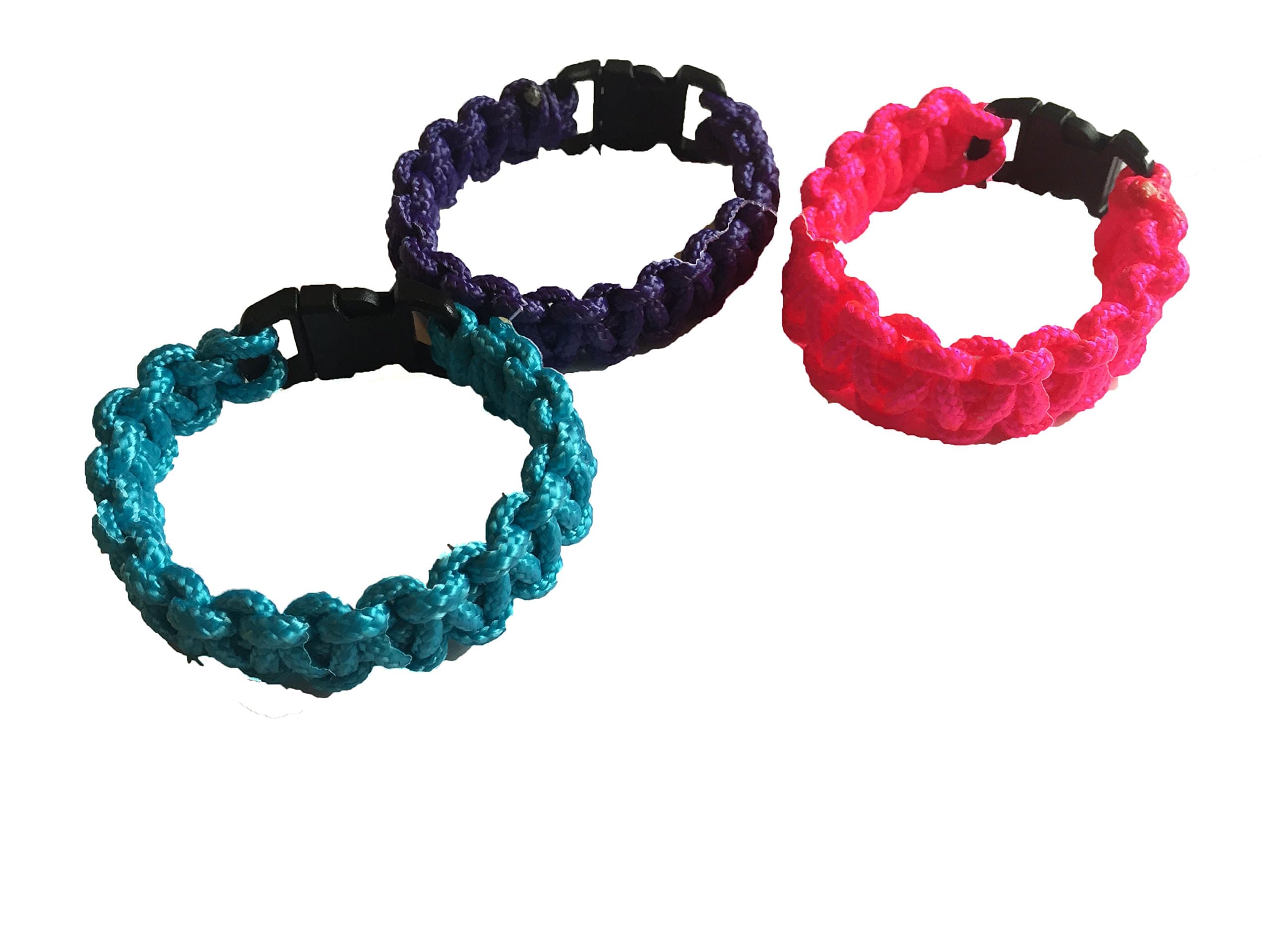Handmade Diffuser Bracelets Set of 3 - Pink, Purple, and Light Blue. Perfect for Essential Oils. Great for Kids! …