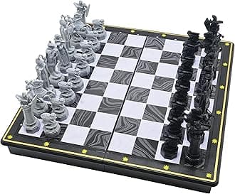 Lexibook, Harry Potter, Chess Set, Magnetic and Foldable Chess Board, 32 Pieces, Family Game, CGM300HP