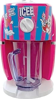 iscream Genuine ICEE Brand Counter-Top Sized ICEE at Home Shaved Ice Slushie Maker, Parlor Pink w/Bonus Syrup and Cups
