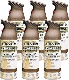 Rust-Oleum 249132-6PK Universal All Surface Metallic Spray Paint, 11 oz, Aged Copper, 6 Pack