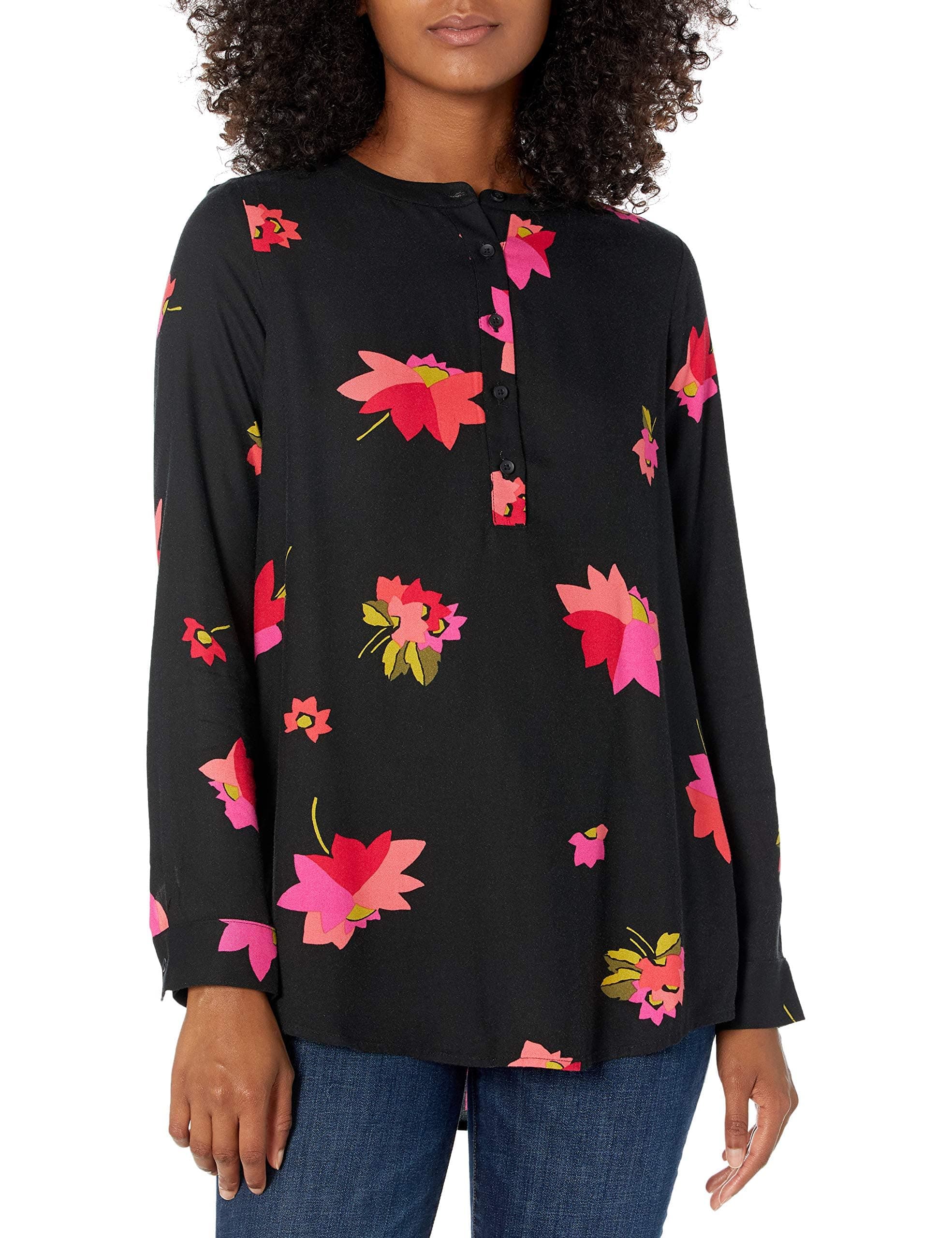 Women's Long-Sleeve Woven Blouse