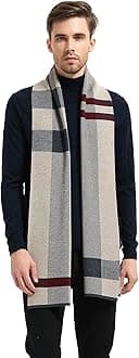 LanHong Men Winter Cashmere Scarf Wool Soft Warm Knitted Casual Scarves for Men