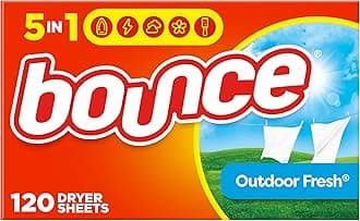 Bounce Fabric Softener Sheets, Outdoor Fresh Scent, 120 Count
