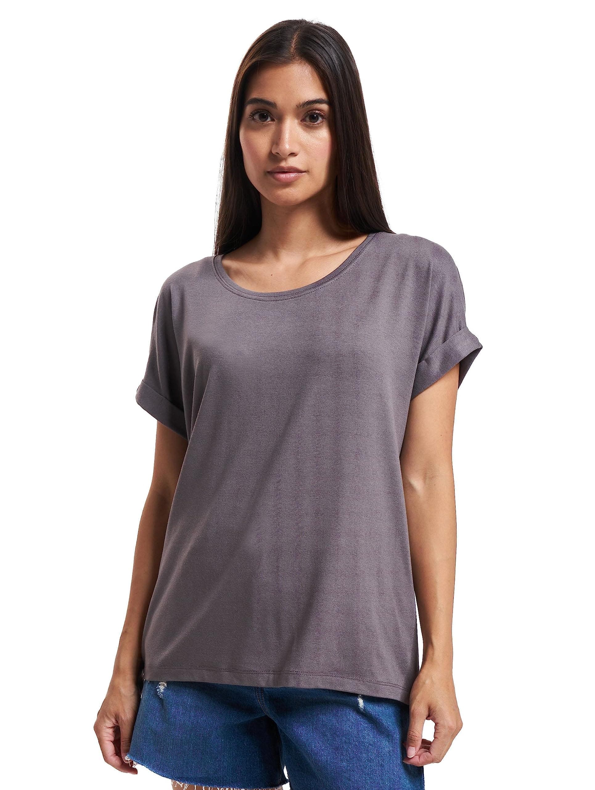ONLMOSTER Women's Plain T-Shirt Basic Crew Neck Short Sleeve Top Short Sleeve Top
