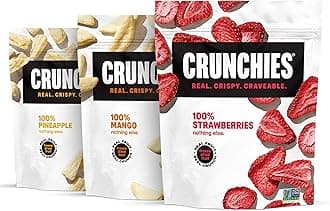 Freeze-Dried Fruits, 100% All Natural Crispy Fruit, Non GMO and Kosher, Resealable Freeze Dried Fruit Snack Packs, Pack of 6 (Tropical Variety Pack)
