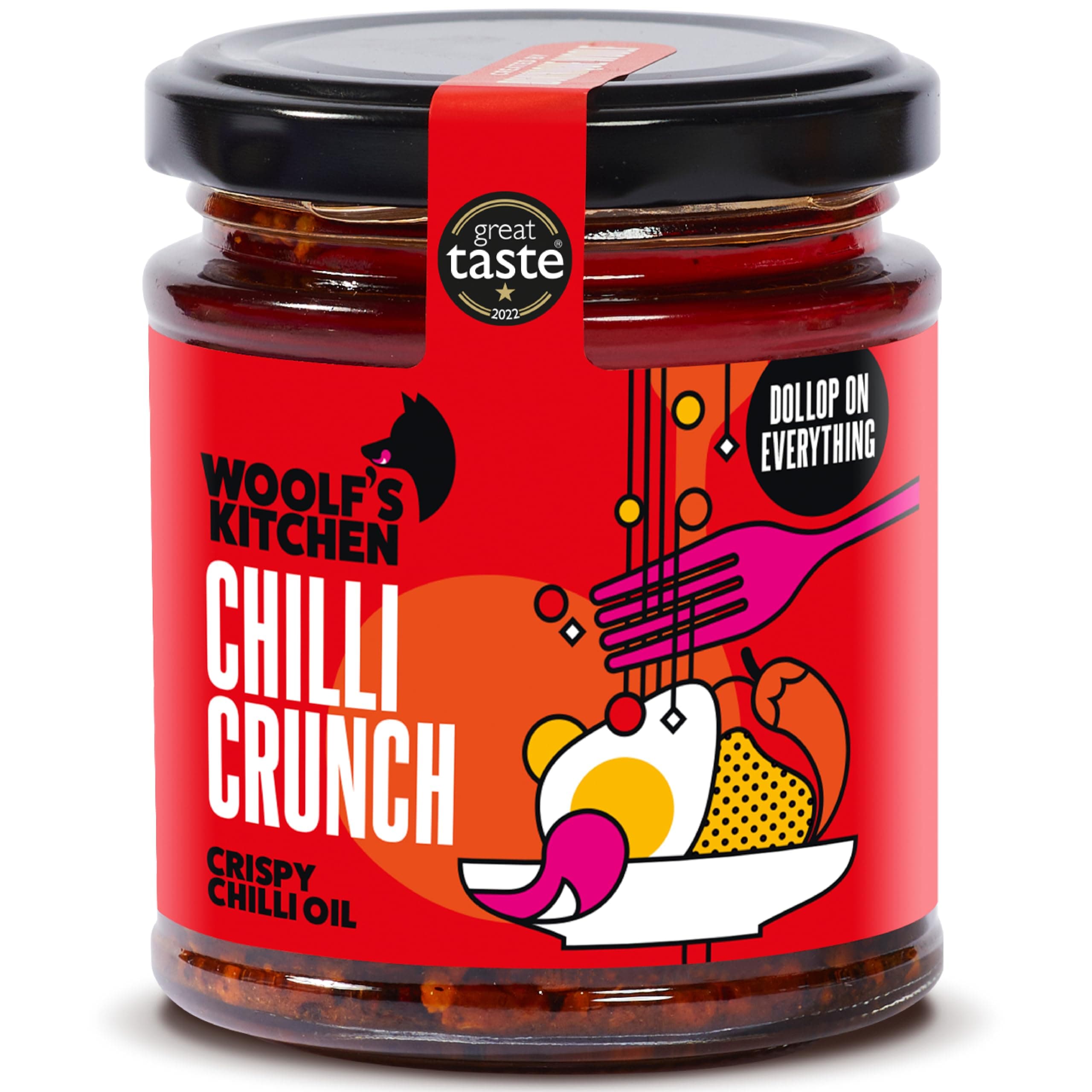 The Woolf’s Kitchen | Chilli Crunch | Crispy Umami Delight | Ultimate Crispy Chilli Oil | Amplify Your Asian & Thai Dishes | Versatile Condiment | 190ml