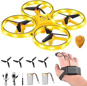 2024 Upgraded Hand Controlled Drone for Kids Small Rc Quadcopter Drone Aircraft With Smart Watch Controlled, Cool LED Remote Control Drone 360° Flips, 3 Modes, 2 Larger Capacity Batteries