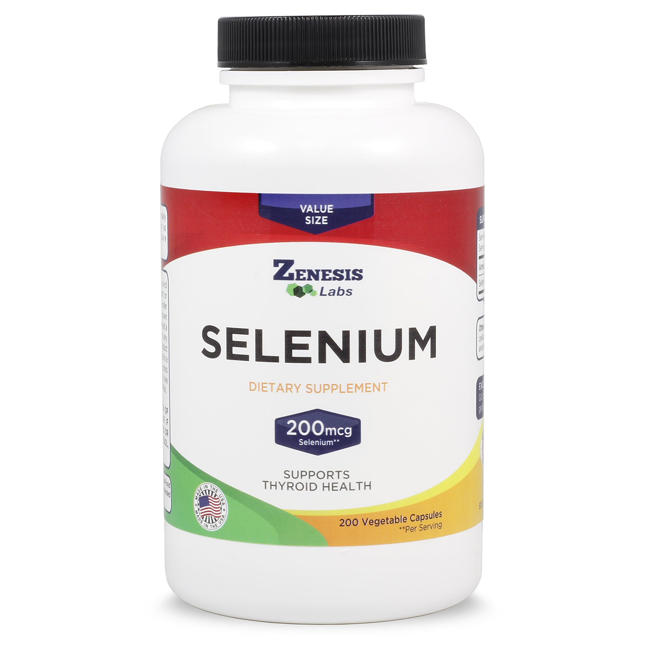Selenium - Supports Thyroid Health - 200 mcg - 200 Capsules