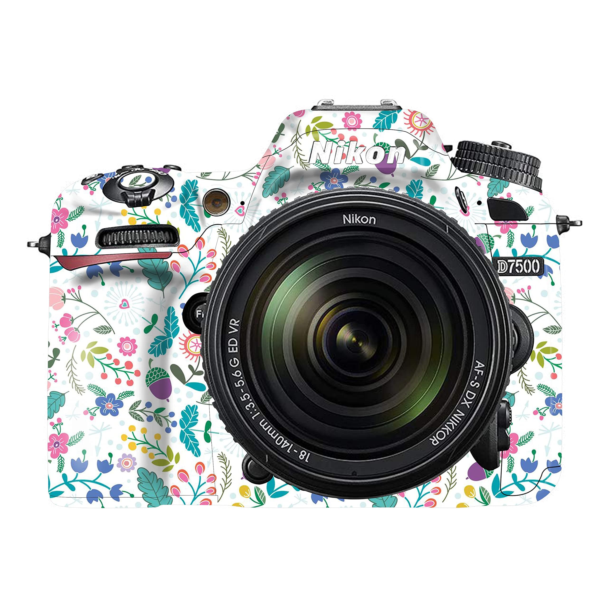 Premium DSLR Camera Scratchproof Protective Skin for Nikon D7500 - No Residue Removal, Bubble Free, Scratch Resistant, Stretchable, HD Quality Printed - HDCS-Nikon-D7500 (Design 17)