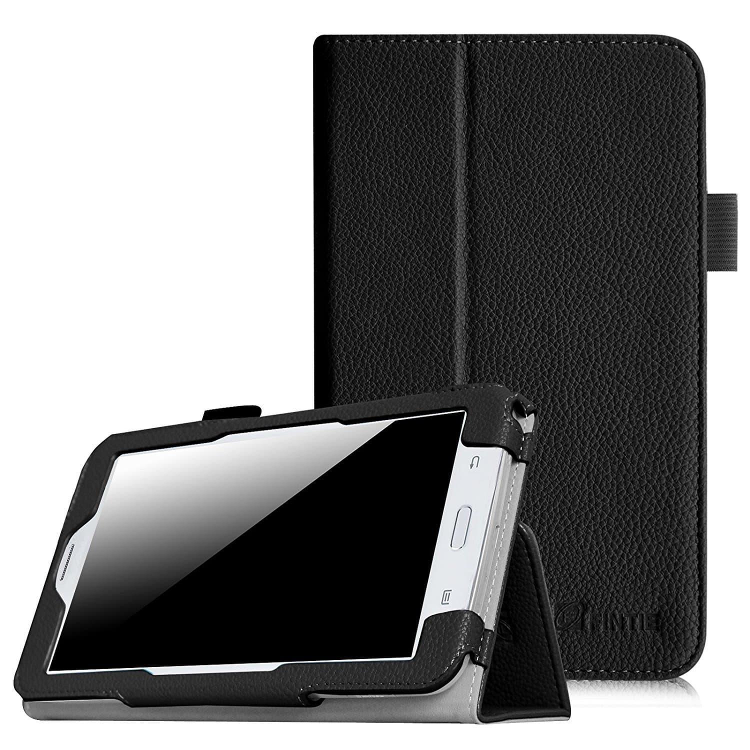 Fintie Folio Case for Samsung Galaxy Tab E Lite 7.0 2013 (Model SM-T110/T111/T113), Slim Fit Folio Stand Leather Cover, Black