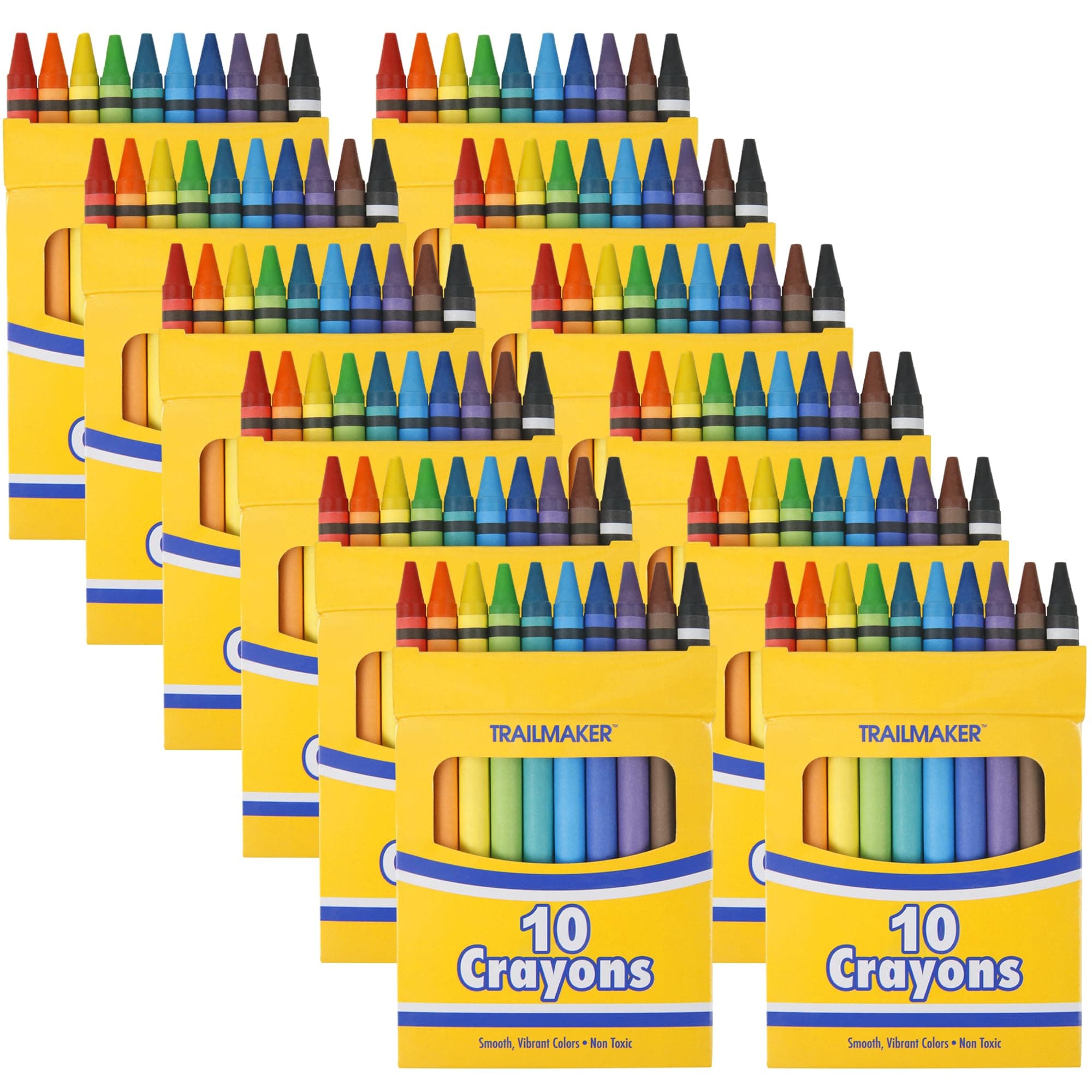 (12 Pack) Bright Wax Coloring Crayons