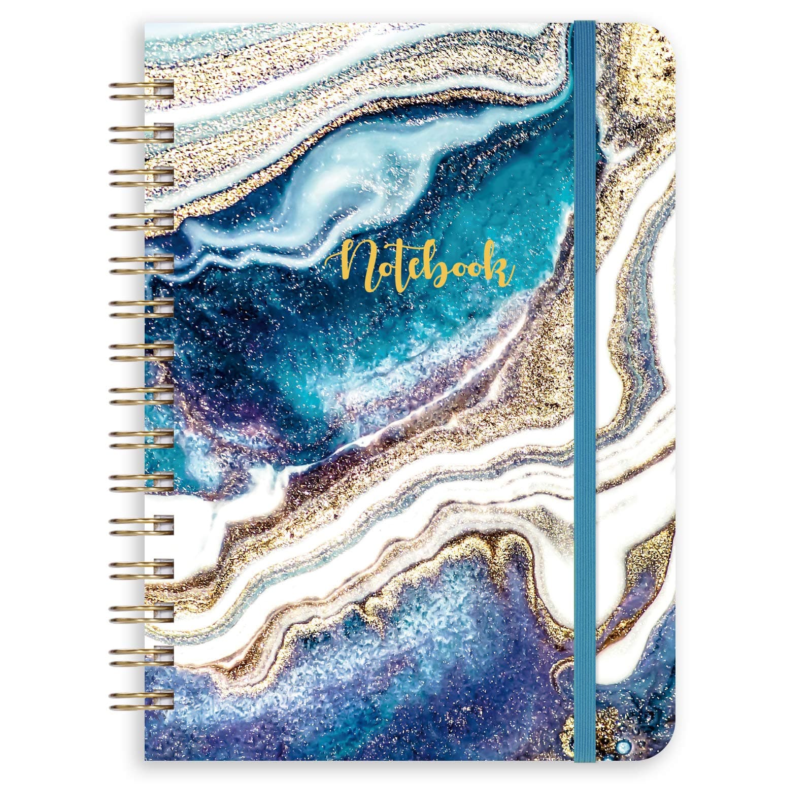Ruled Notebook/Journal - Lined Journal with Premium Thick Paper, 8.5" X 6.4", College Ruled Spiral Notebook/Journal, Banded with Exquisite Inner Pocket, Waterproof Hardcover with Colorful Pattern