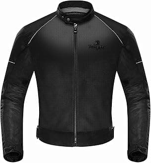 Motorcycle Jacket, CE Protection Gear, Summer Breathable Mesh Casual Biker Riding Jacket for Men M
