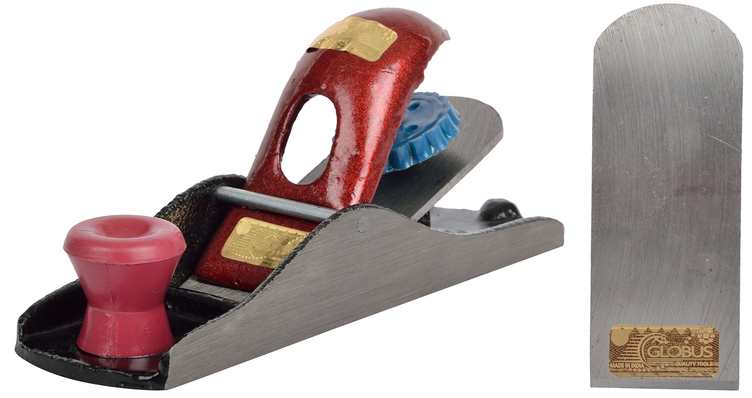 349 Carpenter Plane with Free Blade (Brown and Silver, Pack of 1) 7 inch / 175mm