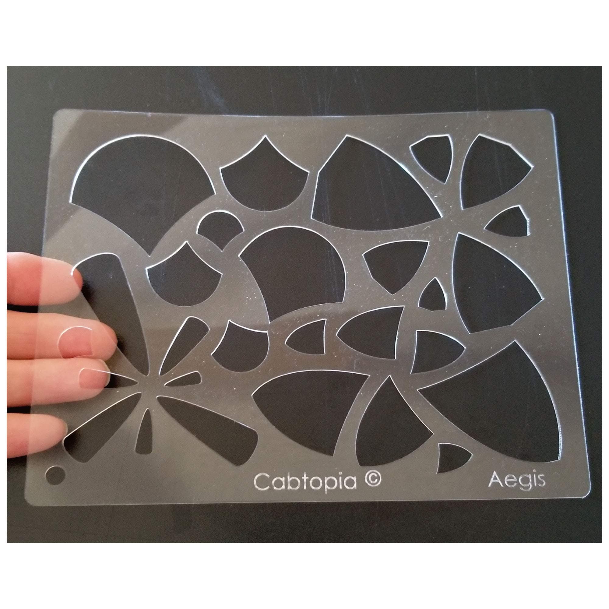 Lapidary Jewelry Design Template Stencil"Aegis"