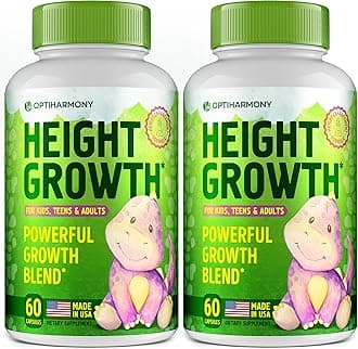 (Pack of 2) Height Growth Maximizer - Made in USA - Natural Height Increase Booster Supplement & Grow Taller Pills - Bone Growth for Adults, Teens & Kids - Vitamins for Boys & Girls to Get Taller