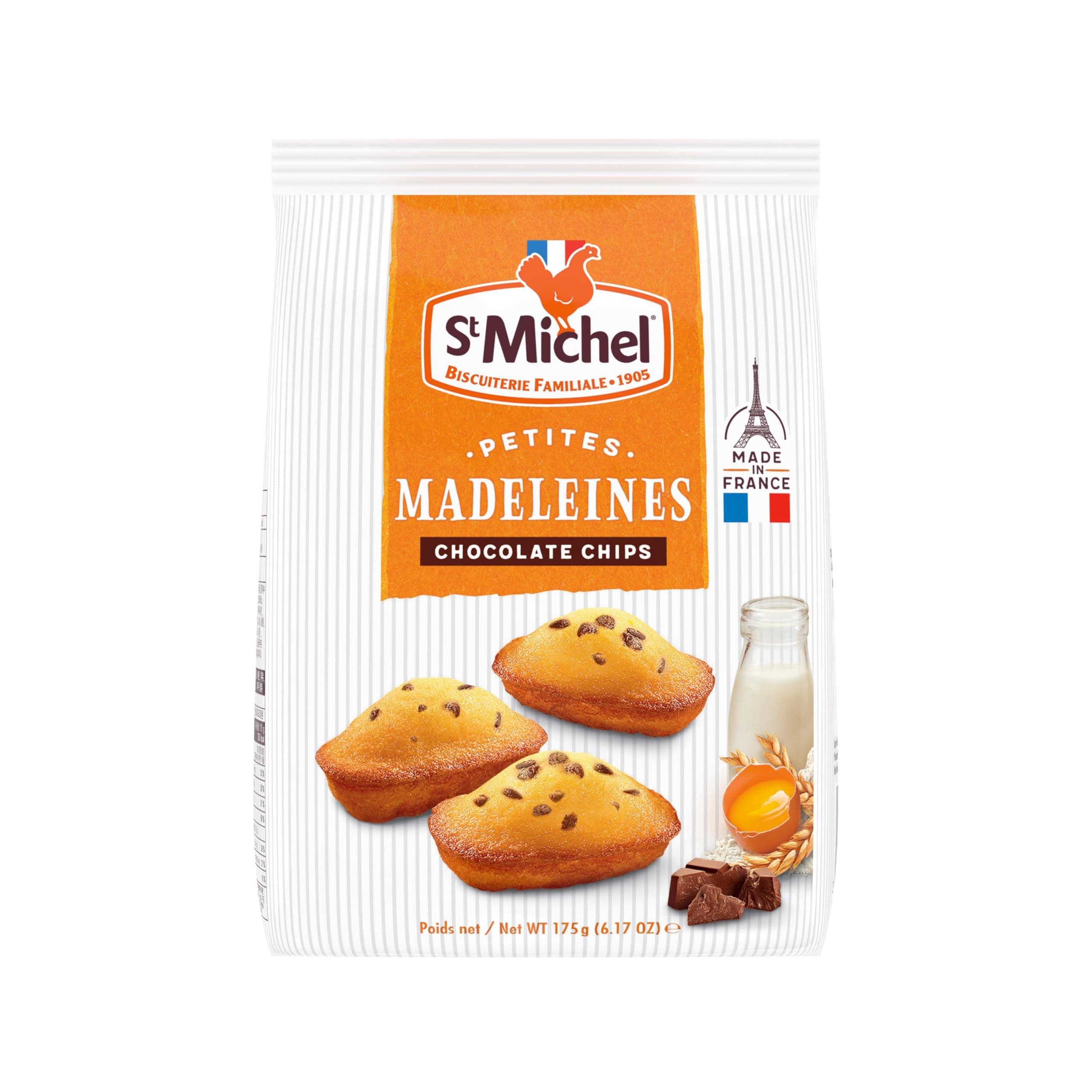 St Michel Madeleine's, Chocolate Chip, 6.17 Ounce