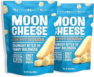 Oh My Gouda Cheese Bites, 10 Ounce, 2-Pack, Crunchy, Packed With Protein & Calcium, Keto, Gluten Free