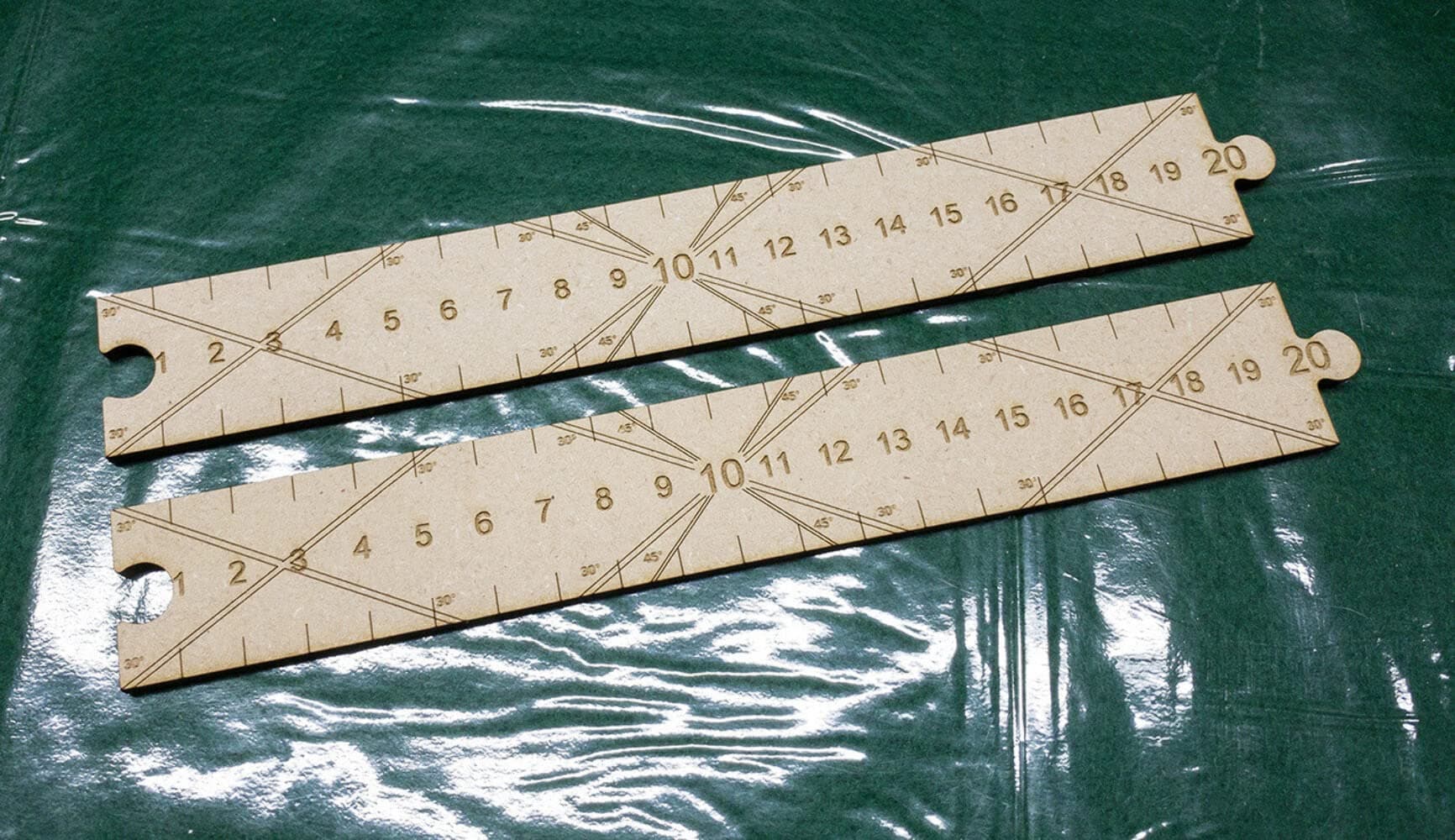 GameCraft Miniatures Cruel Seas Ruler Set - (Durable MDF)