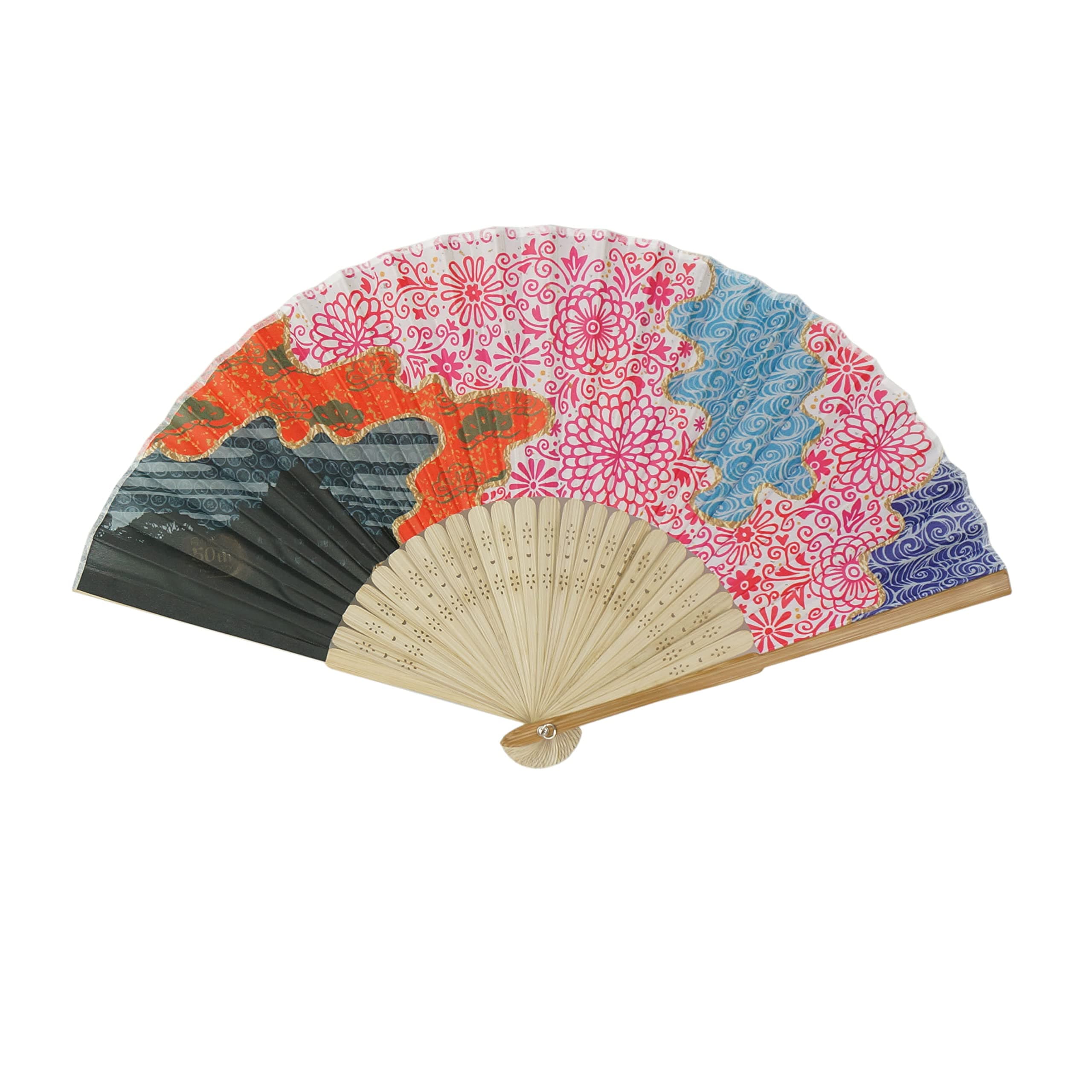 Hand Fan with Beautiful Fabric Printed
