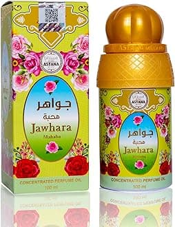 Jawhara Mahaba Concentrated Perfume Oil 100 Ml,Long-Lasting Alcohol-Free Fragrance Attar