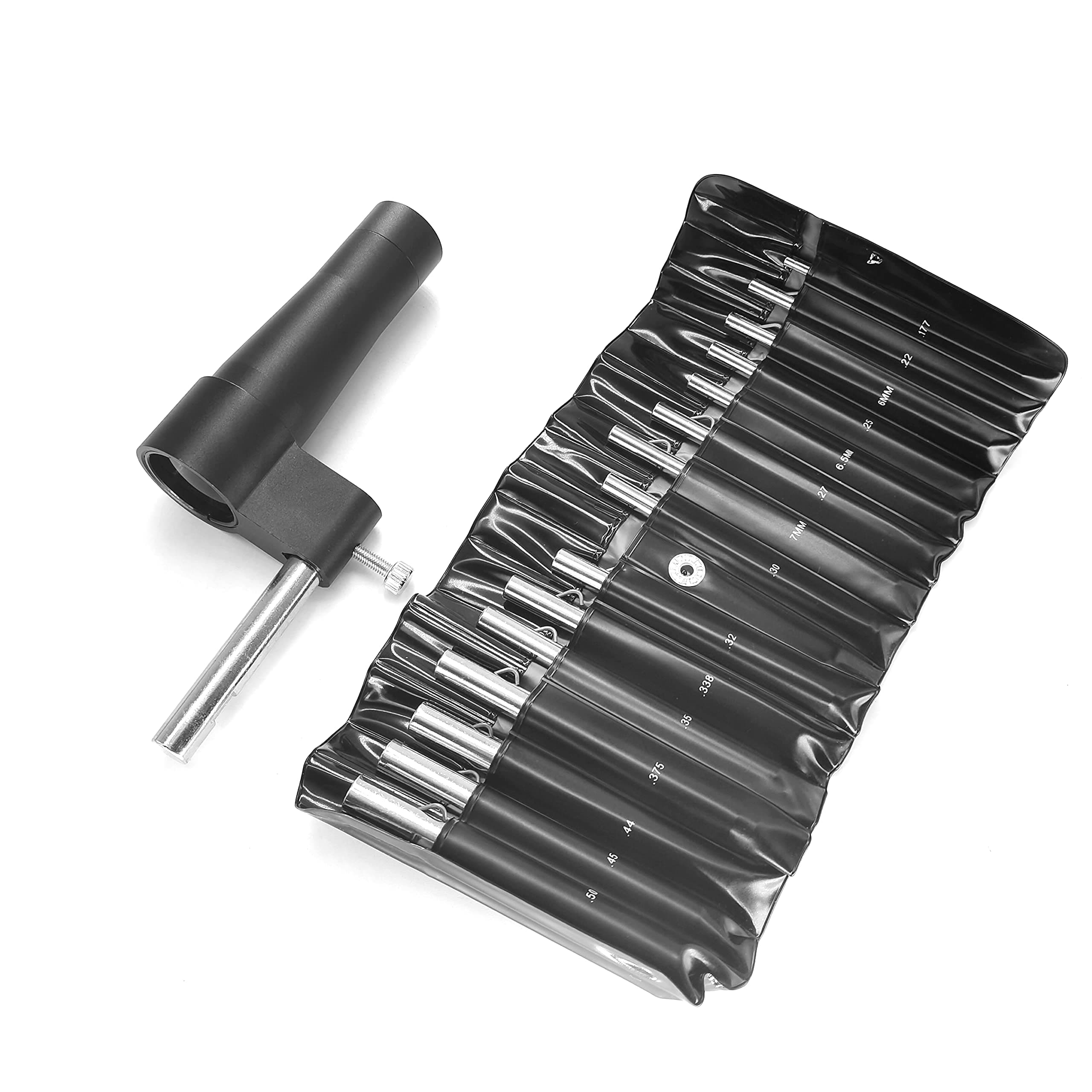 COSMOING Scope Bore Sighter Kit .177 to .50 Caliber Precision Firearm Bore Sitting Kit with Arbor