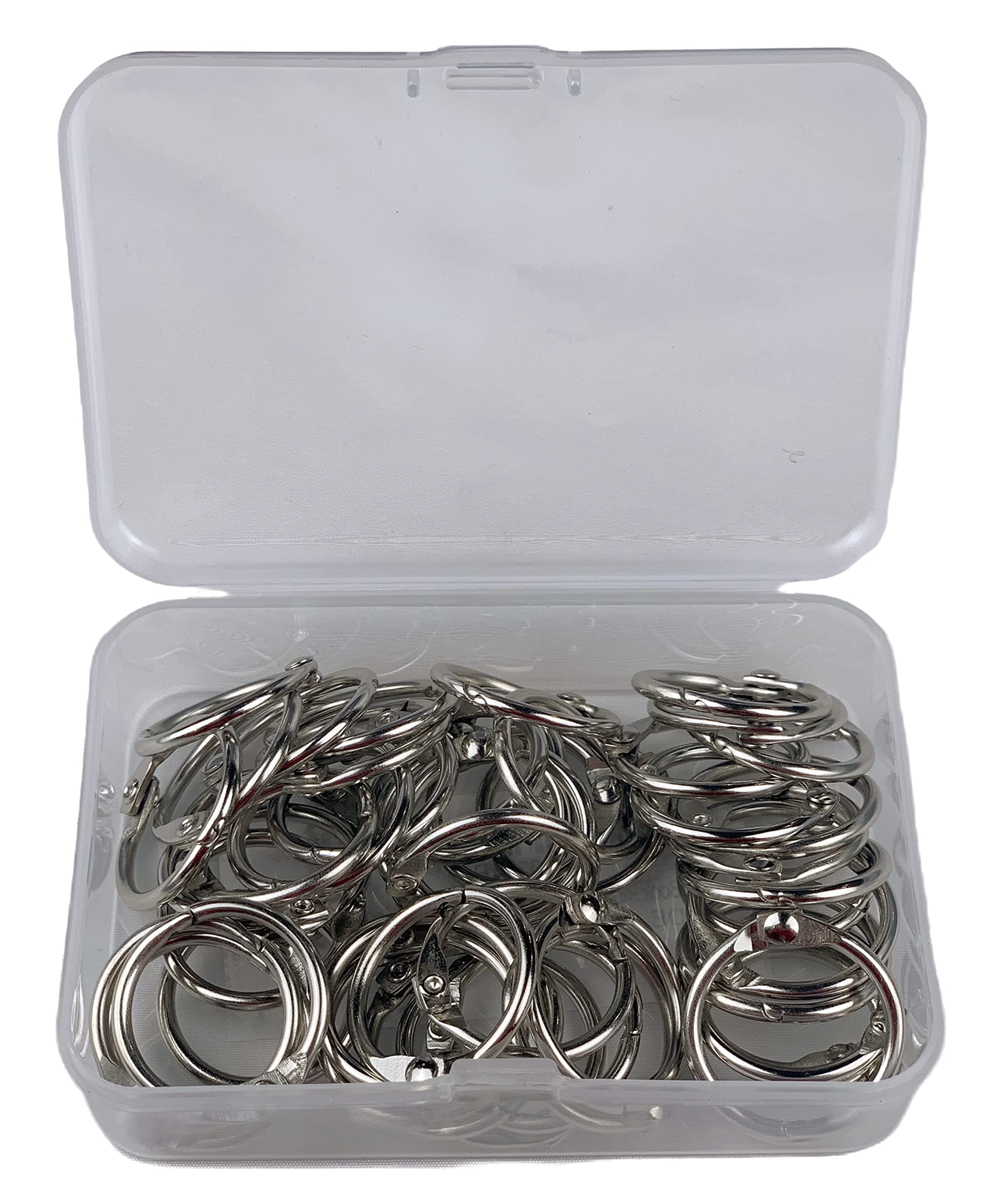 Loose Leaf Binder Ring 1 Inch, 50 Pack, Nickel Plated Steel Binder Rings,Silver, for School, Home, or Office,Book Rings, Metal Rings for Index Cards, Rings for Flash Cards, Paper Rings