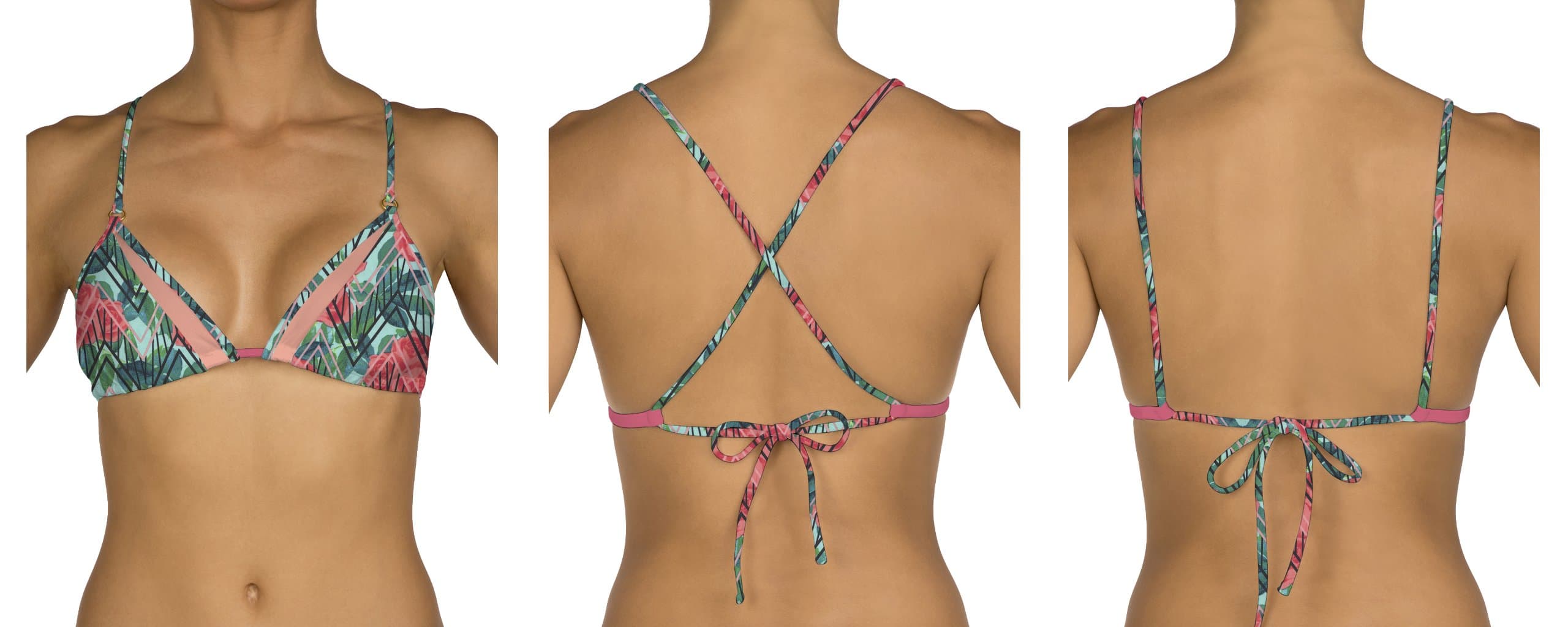 B.Swim Pala-U62 Junior's Micro Triangle Bikini Top,Palace,Medium