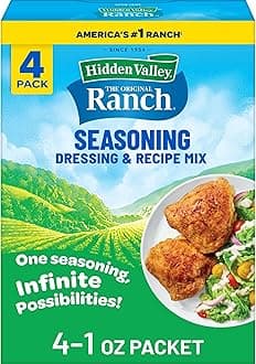 Original Ranch Seasoning, Dressing and Recipe Mix, 1 Ounce Each, 4 Count (Package May Vary)