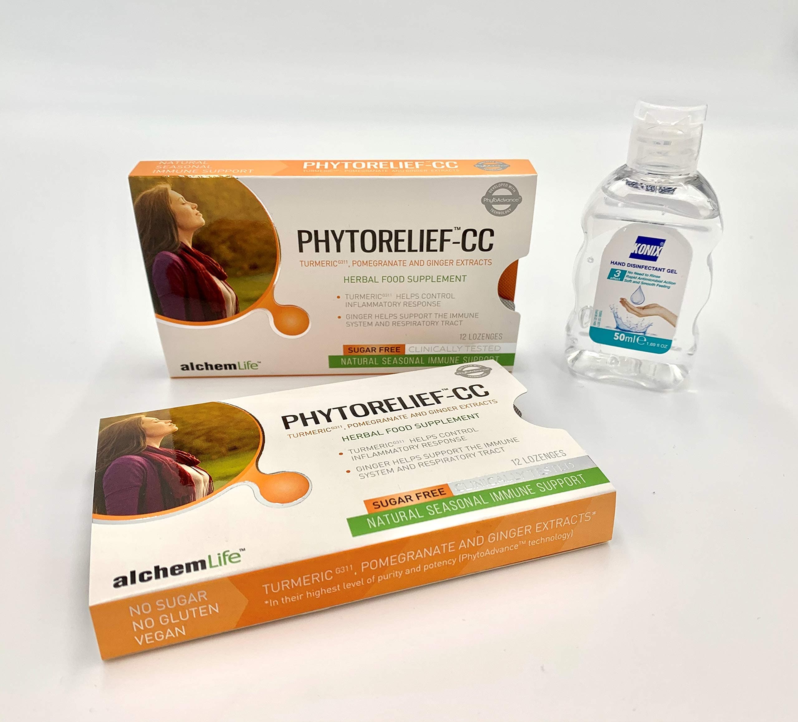 AlchemLife - Immune Support Pack - 24 Lozenges + Hand Sanitiser - Natural Effective Relief from Cold and Cough