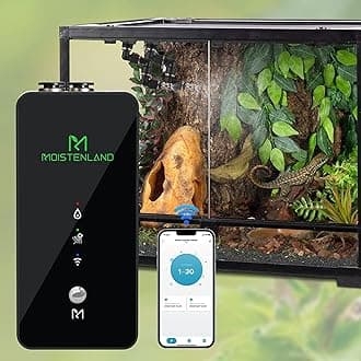 Moistenland WiFi Enabled Reptile Mister for Terrariums, Reptile Misting System for Snake Ball Python Tortoise Lizard Aquarium with 2 Adjustable Misting Nozzles