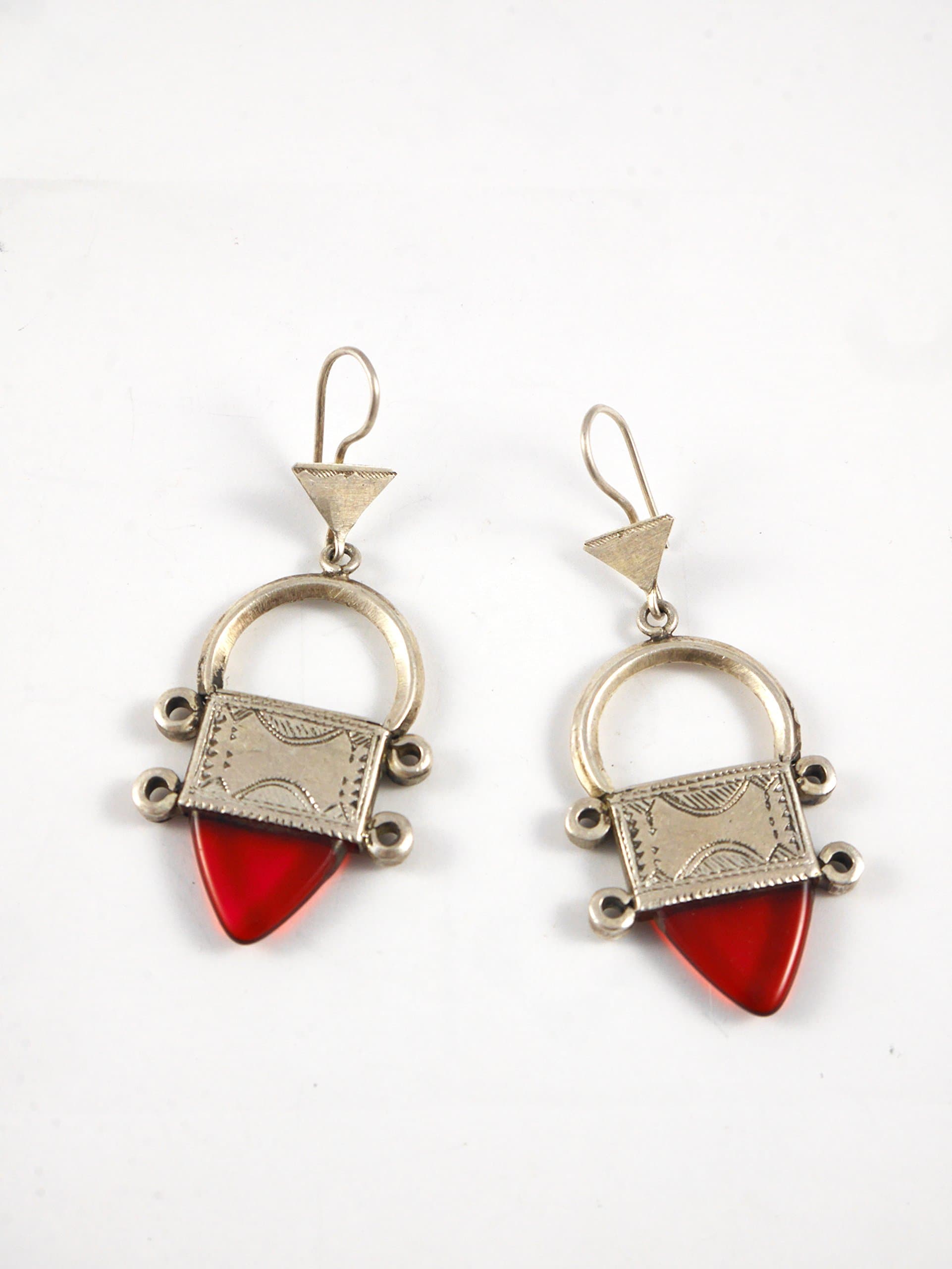 SILVER OLD TRIBAL TUAREG EARINGS