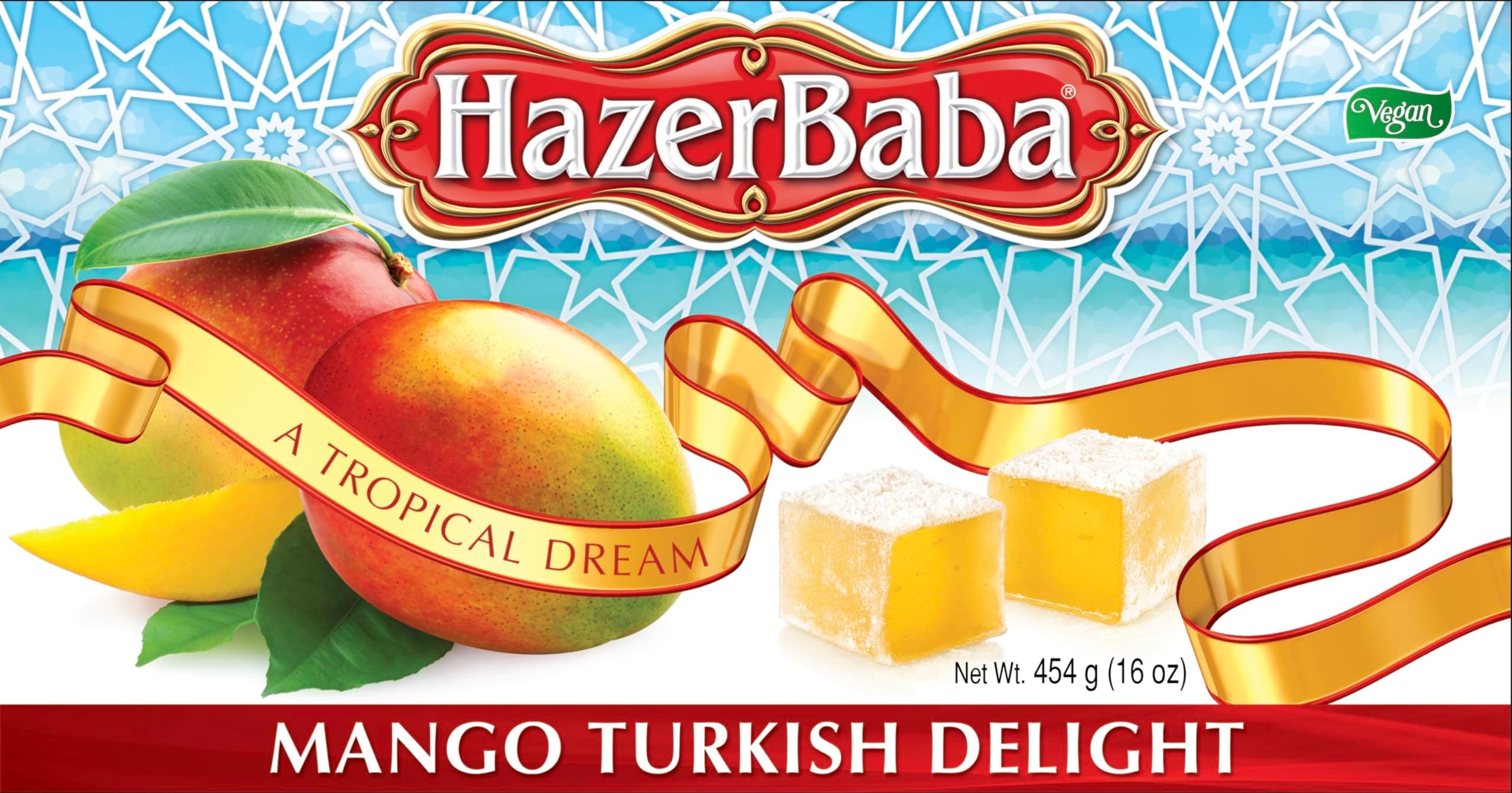 Hazer Baba Turkish Delight Sweets with Mango - 454g