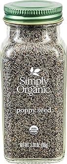 Simply Organic Poppy Seed Whole, Organic, 3.38 Ounce