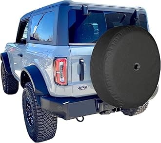 Boomerang® USA - 35" Soft Tire Cover Compatible with Ford Bronco (with Back-up Camera) - (2021-2024) - Wildtrak, Everglades & All Upgraded Models