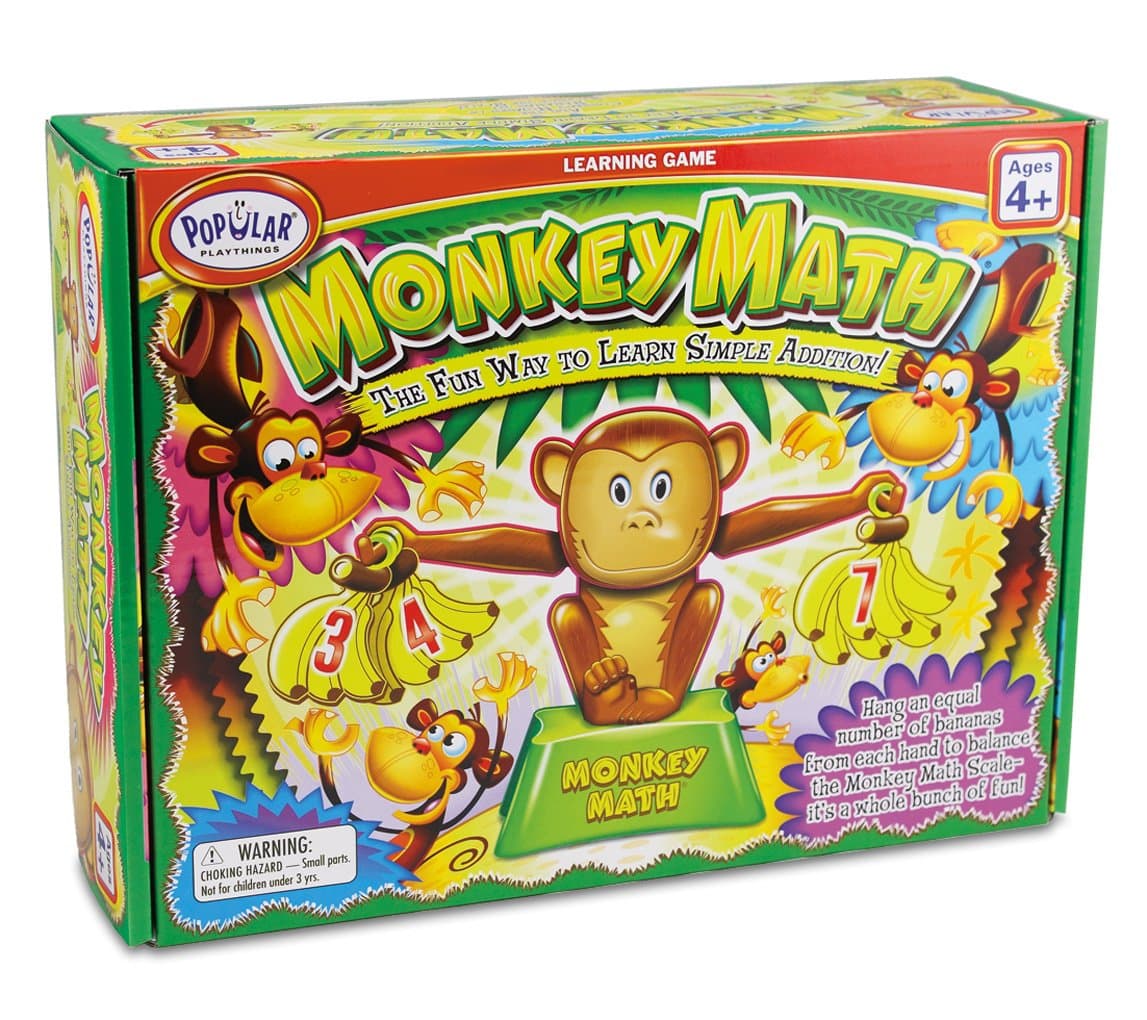 Popular Playthings Monkey Math Game: Simple Addition Game for Kids, Ages 4+