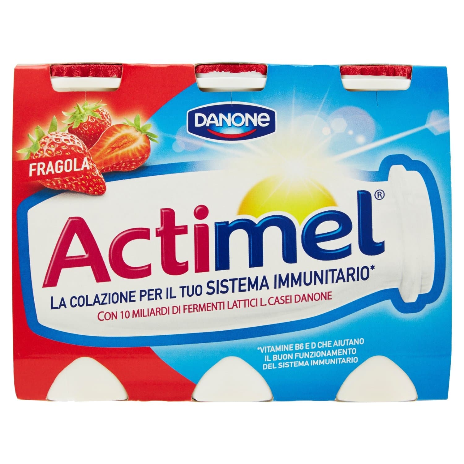 Danone Actimel Strawberry, 6 x 100g