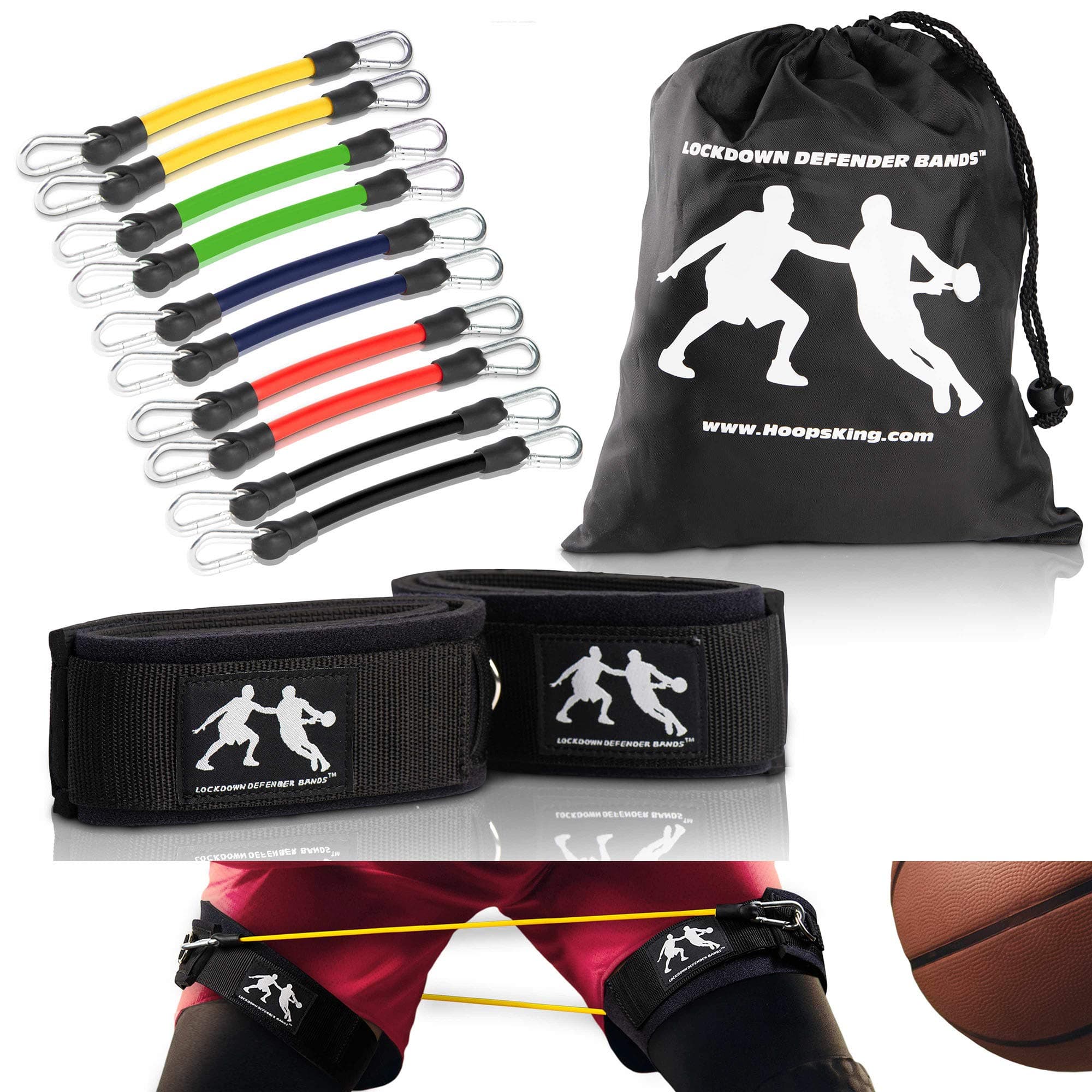 LockDown Defender TM Resistance Training Bands Improve Lateral Movement Quicker on Defense Great for P90X Insanity T25