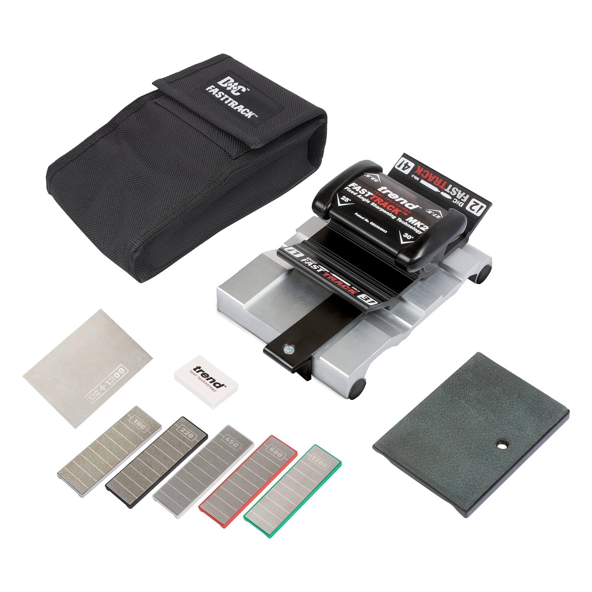 Trend FastTrack MK2 Sharpener Kit, Consistent Edges for Chisels & Plane Irons, FTS/KIT/MK2B