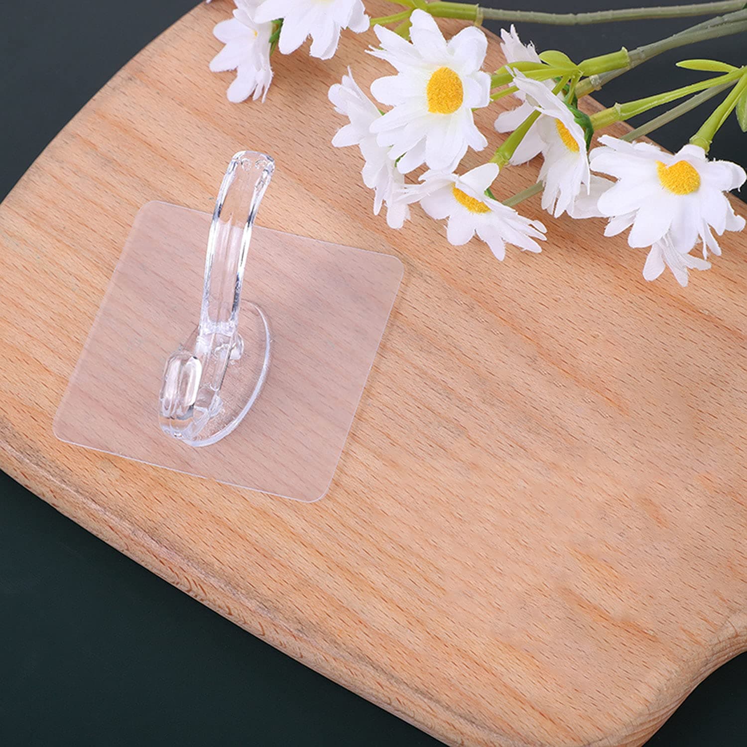 Adhesive Hooks for Wall Heavy Duty Coat 5 Pcs Set Hanger Popular Design Adhesive Hooks Wall Holder Self Adhesive Stick On Transparent Back by KREATIVE ART'S