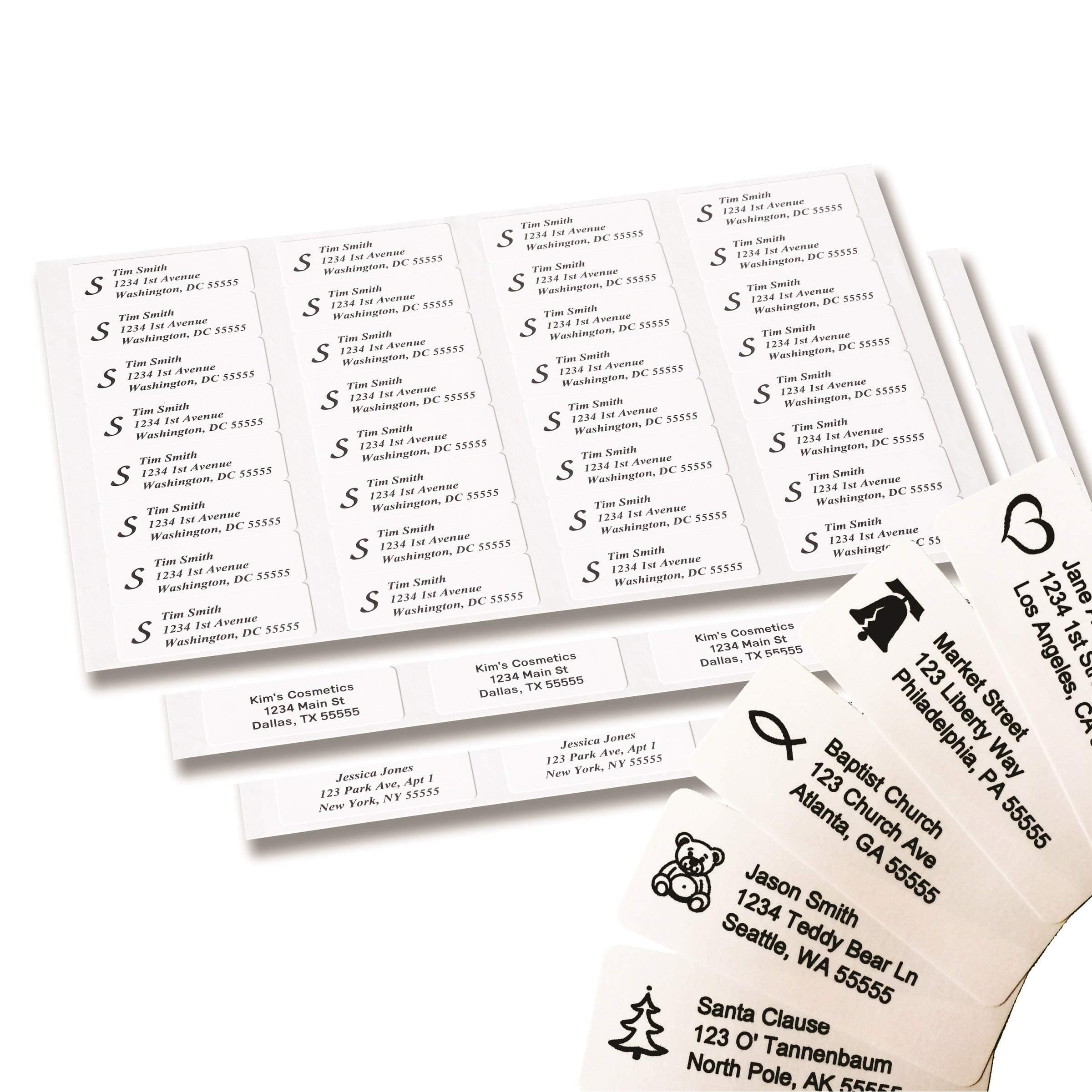 Return Address Labels - 250 Personalized Labels on Sheets (Clear)