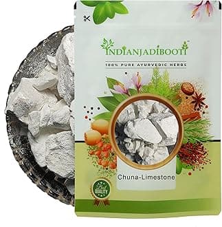 Indian Jadi Booti Edible Limestone Bujha Hua Chuna for Bone Strength & Joint Health - Premium Food Grade Stone Format Natural Calcium Supplement - 250g